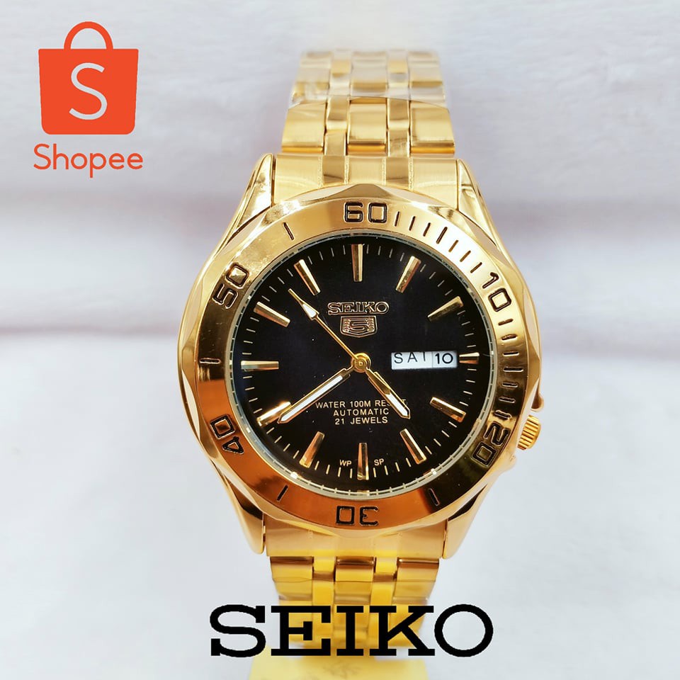 Fast shipping】 Seiko-5 Men's watch Double Date Japan Movement Automatic Hand Movement Water Resist | Shopee
