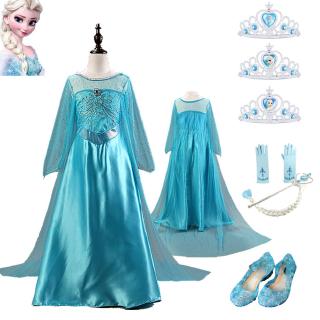 Frozen Elsa Costume Dress for Kids Girls Birthday Costume For Baby Girl 3-10 Years