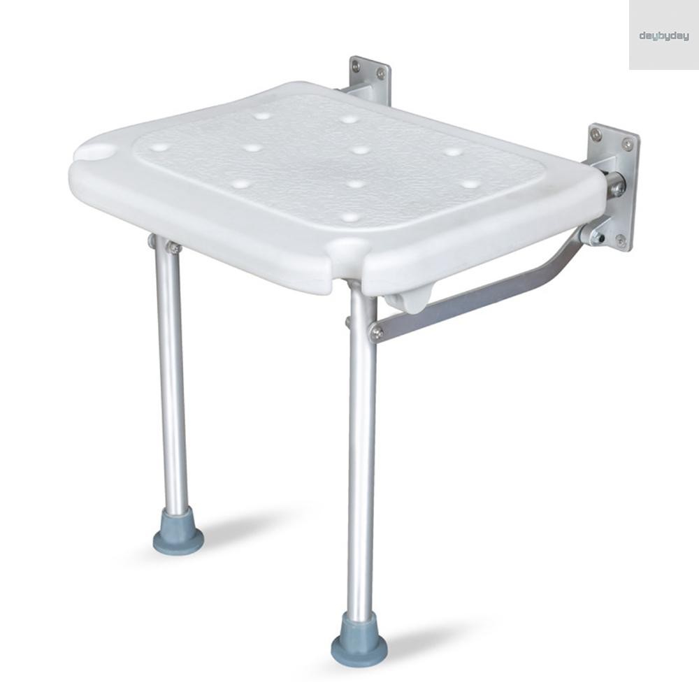 Ready Stock Folding Shower Bench Flip-up Screw-in Bath Seat Wall