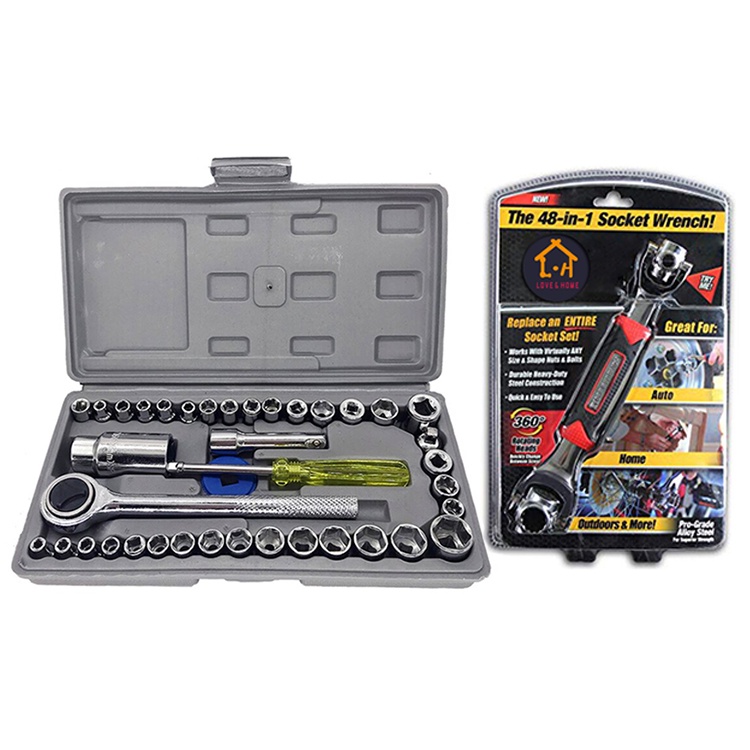 BVS 40pcs Combination Socket Wrench Set WITH Multipurpose Wrench 48in1