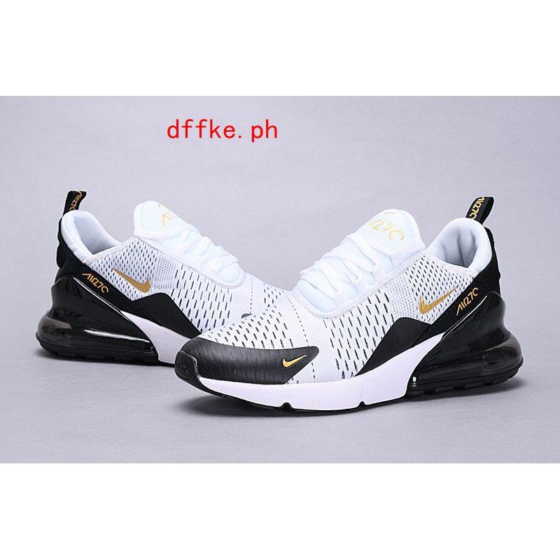 black white gold air max 270
