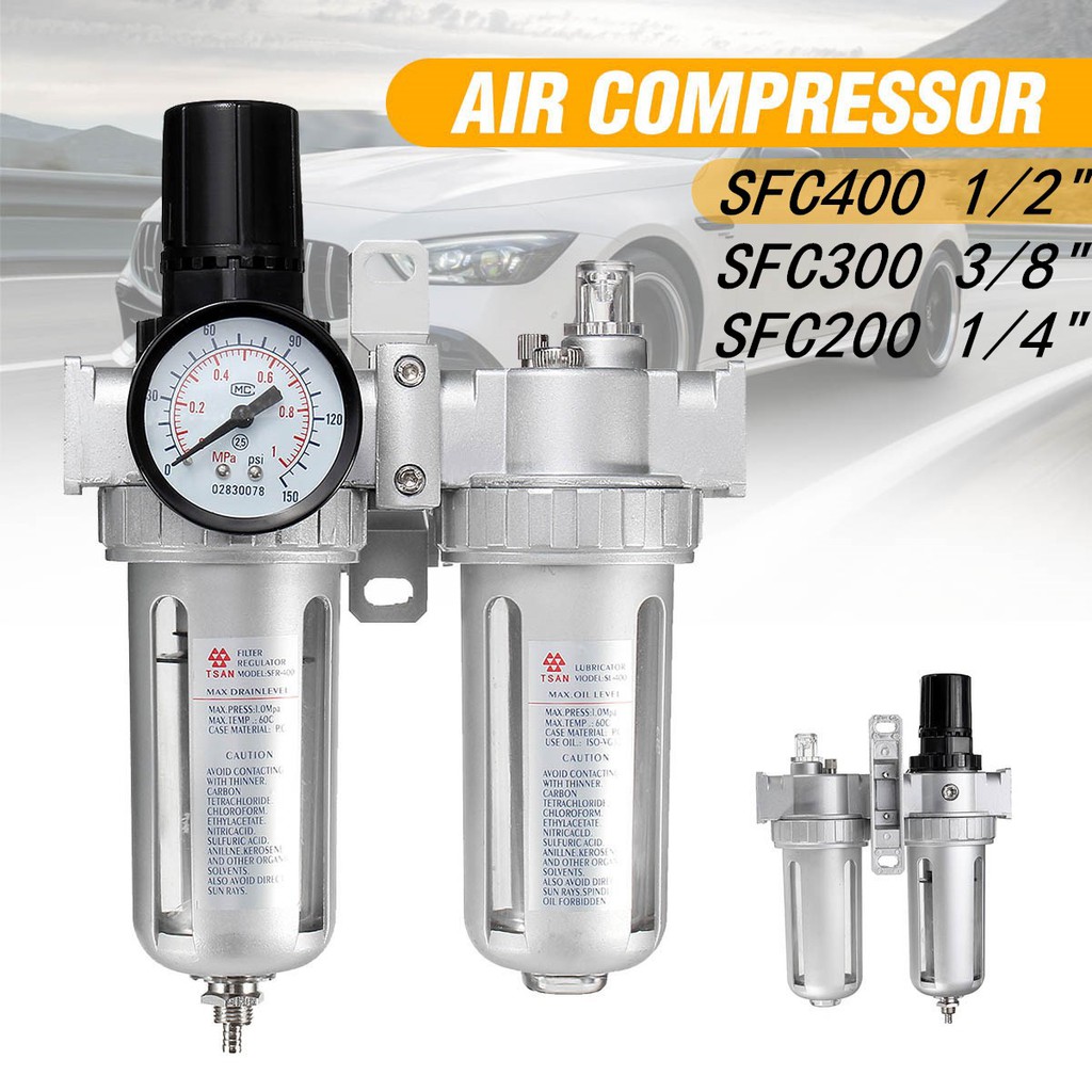 SFC400 1/2 3/8 1/4 Compressor Fuel Oil Water Moisture Trap Filter Air