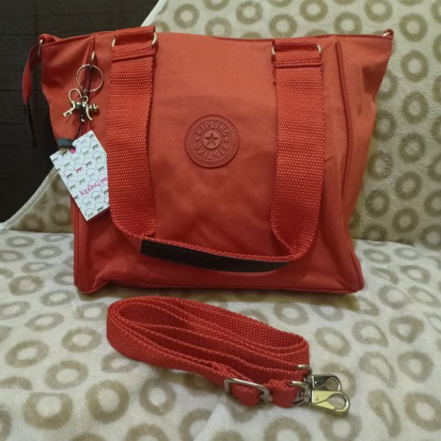 MS Kipling Plain Shoulder Bag (Red) Shopee Philippines