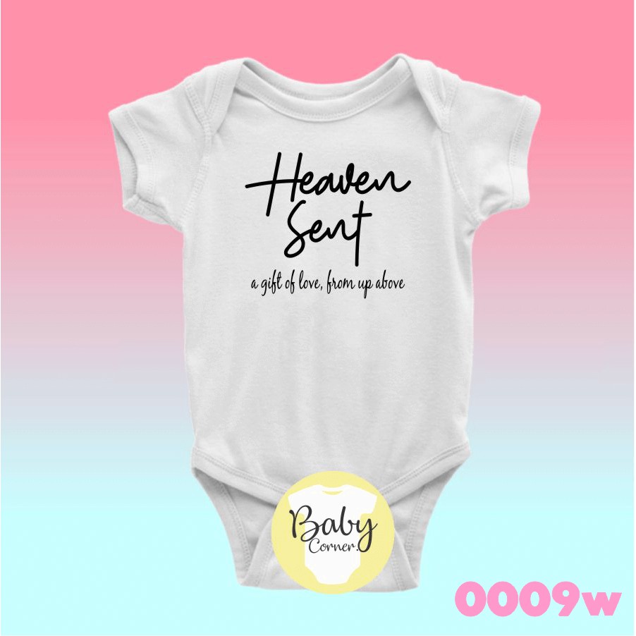 Heaven sent design onesie ( statement onesie / baby onesie ) Shopee