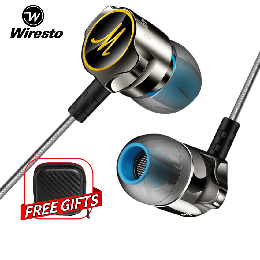 Wiresto In Ear Headphones Earphone Wired Earphone Earbuds HiFi Earphones Stereo Earphones Noise