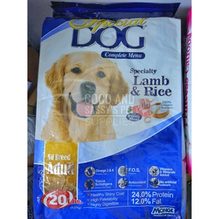 ┇✜Monge Special Dog for adult and puppy dry food 9kg (20lbs) Lamb and Rice
