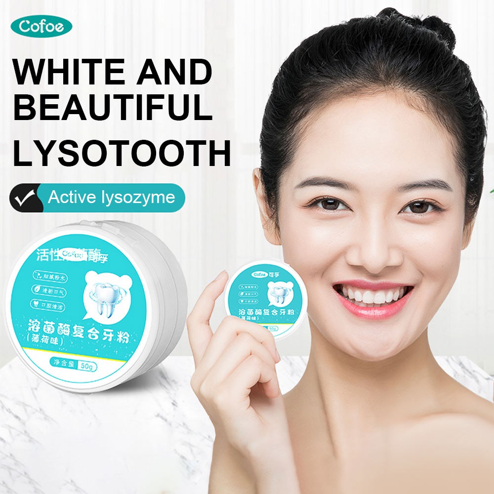 Cofoe Lysozyme Compound Toothpowder Toothpaste Cleansing Powder Yellow Tooth Smoke Stain Tartar