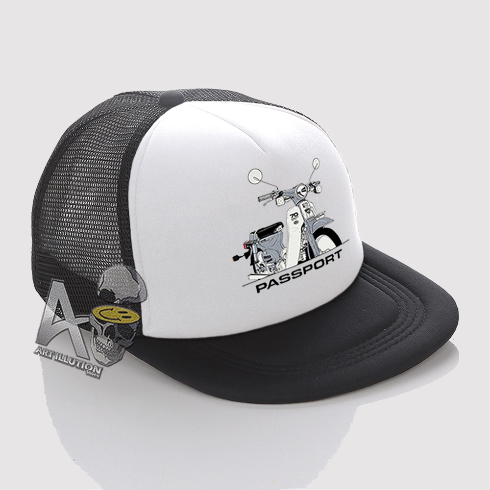 Distro Net Snapback Hat/Trucker Snapback Hat - Honda C-70 Motorcycle Hat Latest Logo PREMIUM QUALITY ST041