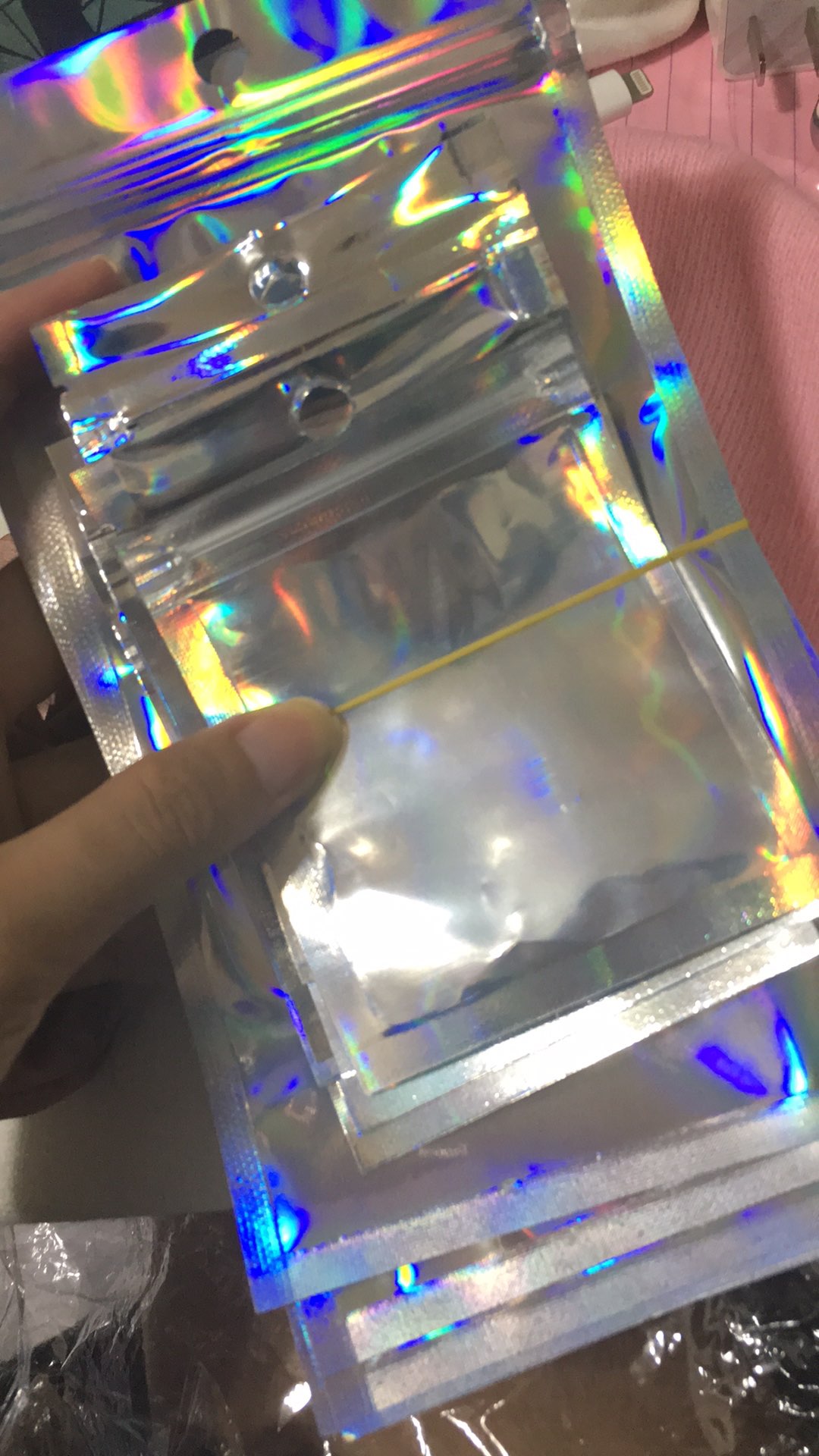 Download 10pcs Holographic HOLO Ziplock Bag / Pouch - Transparent ...