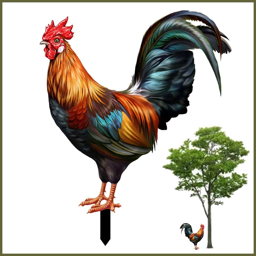 Chicken Garden Decoration Weatherproof Outdoor Chicken Decor Acrylic ...