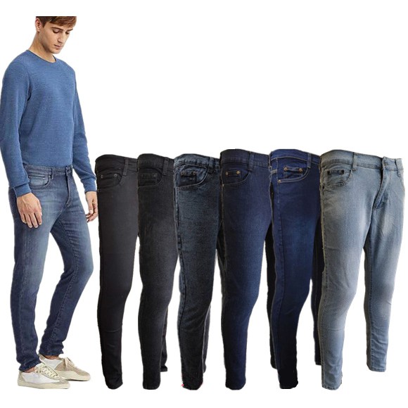 Ab03 Maong Pants For Men 6 Colors Skinny Jeans Stretchable Fashion Cod Shopee Philippines