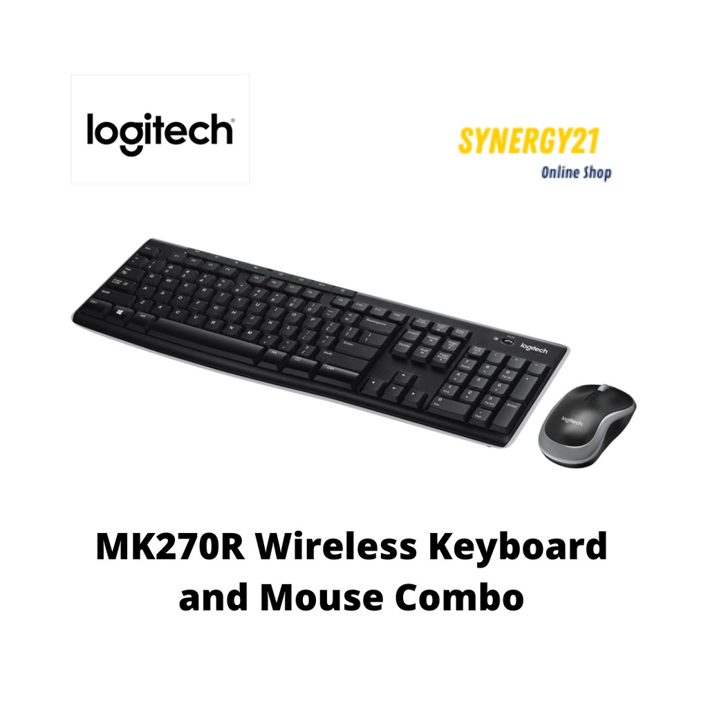 Logitech Mk270r Full Size Wireless Combo Mouse Keyboard Shopee Philippines