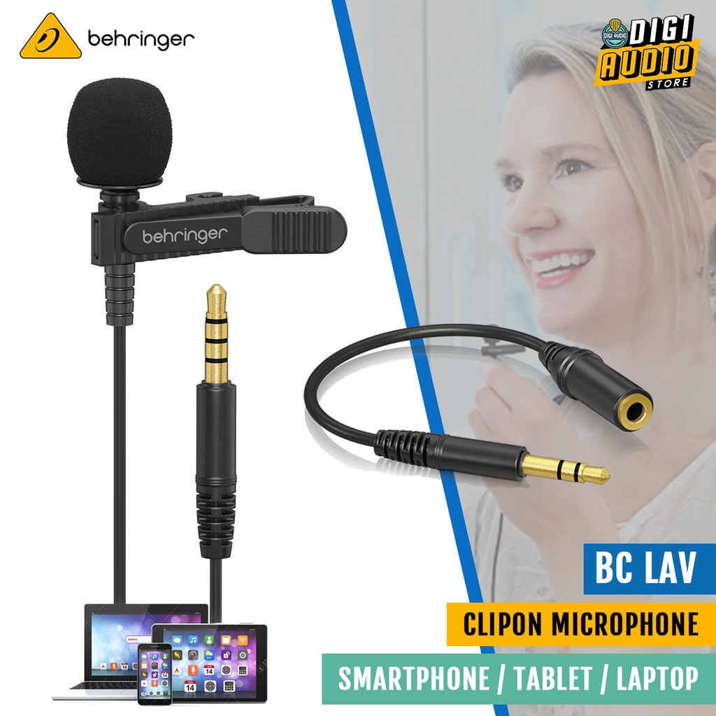 BEHRINGER Clipon Microphone Condenser 3.5mm Jack Stirrup BC LAV
