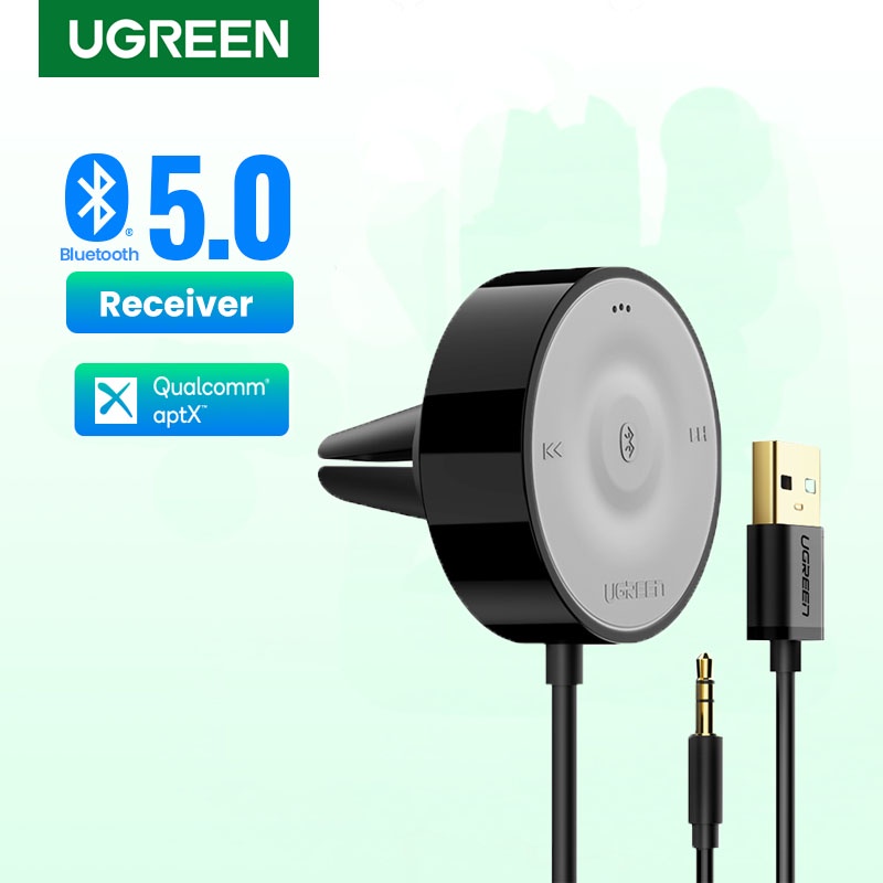 UGREEN Bluetooth 5.0 Car Kit Receiver aptX LL Wireless 3.5mm Jack AUX