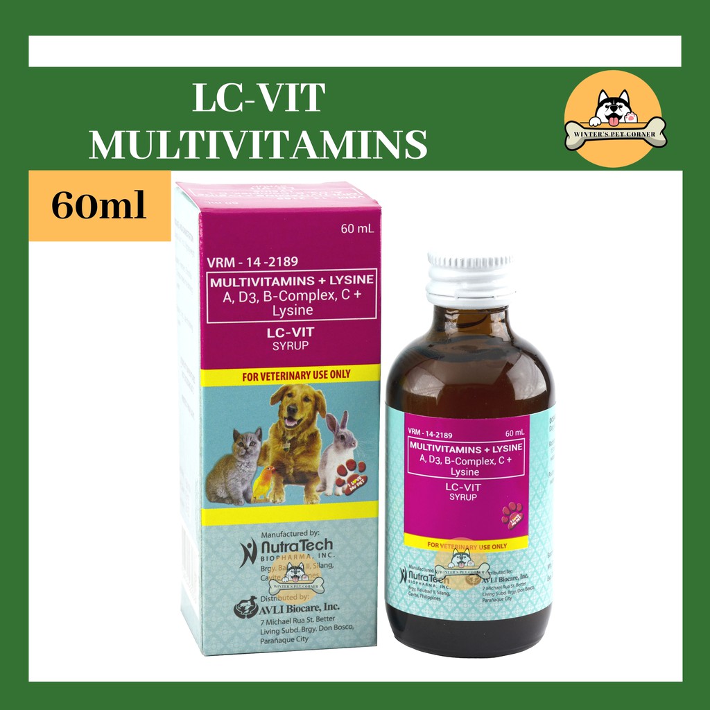 LC Vit Multivitamins Syrup for Pets (60ml) Shopee Philippines