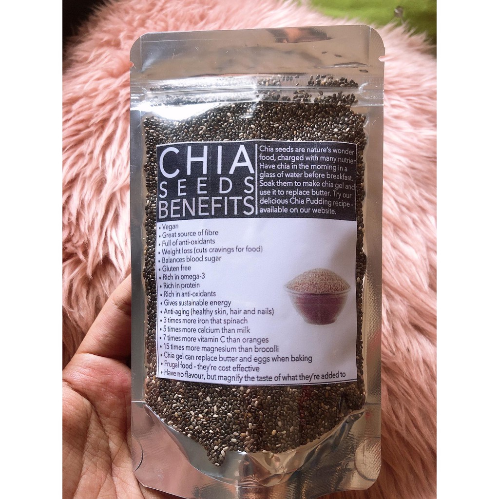 Black Chia Seeds 100g Slimming Detox Organic Superfood Authentic Keto