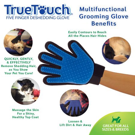 true touch dog grooming glove