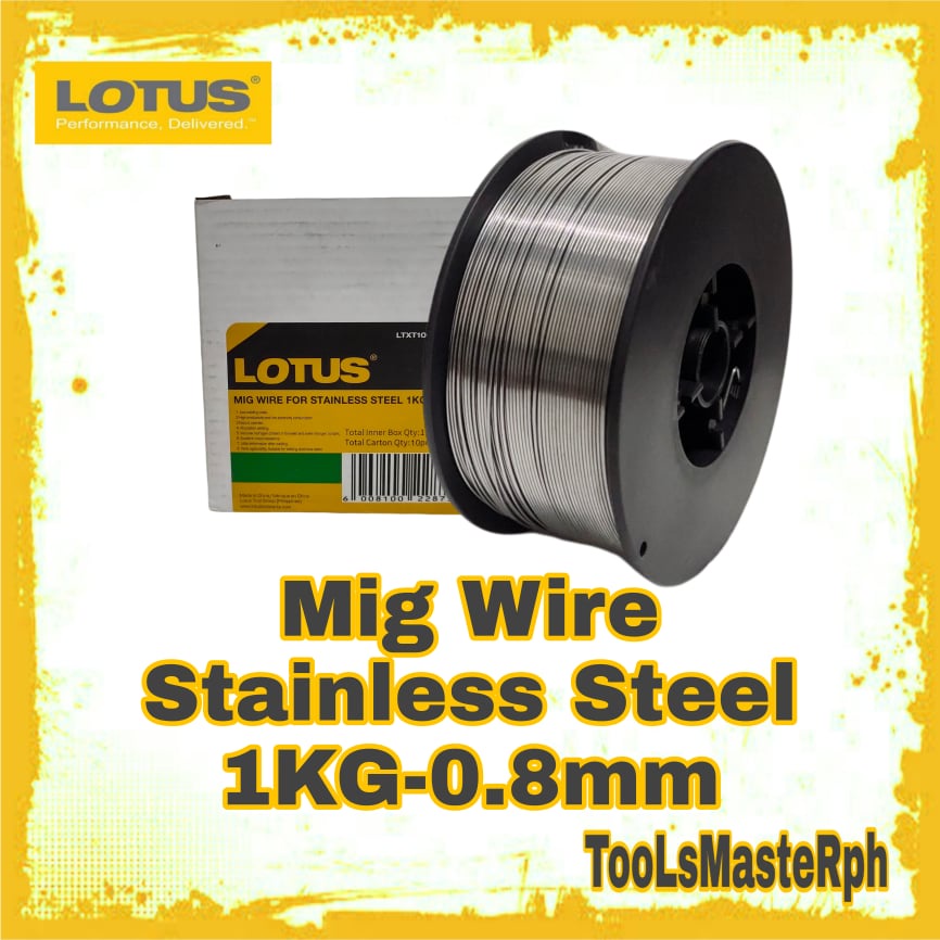 LOTUS Mig Wire for Stainless Steel 1KG 0.8mm (LTXT100-8MWX/S) | Shopee ...