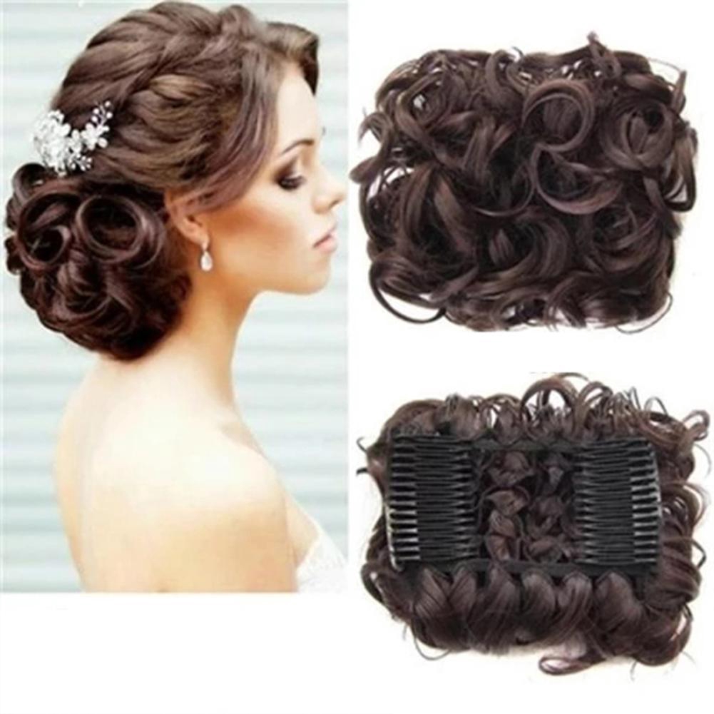 Rose Messy Hair Bun Wig Scrunchies To 