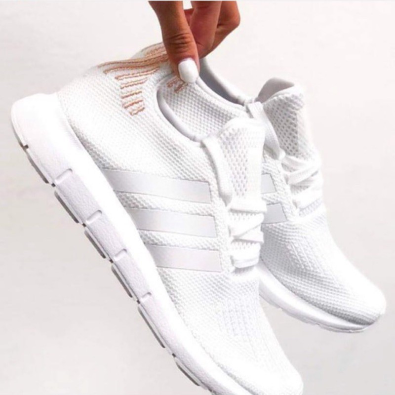 adidas swift white and rose gold shoes