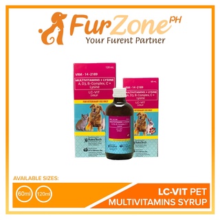 LC VIT LC-VIT MULTIVITAMINS PET SYRUP FOR DOGS AND CATS 60ML 120ML