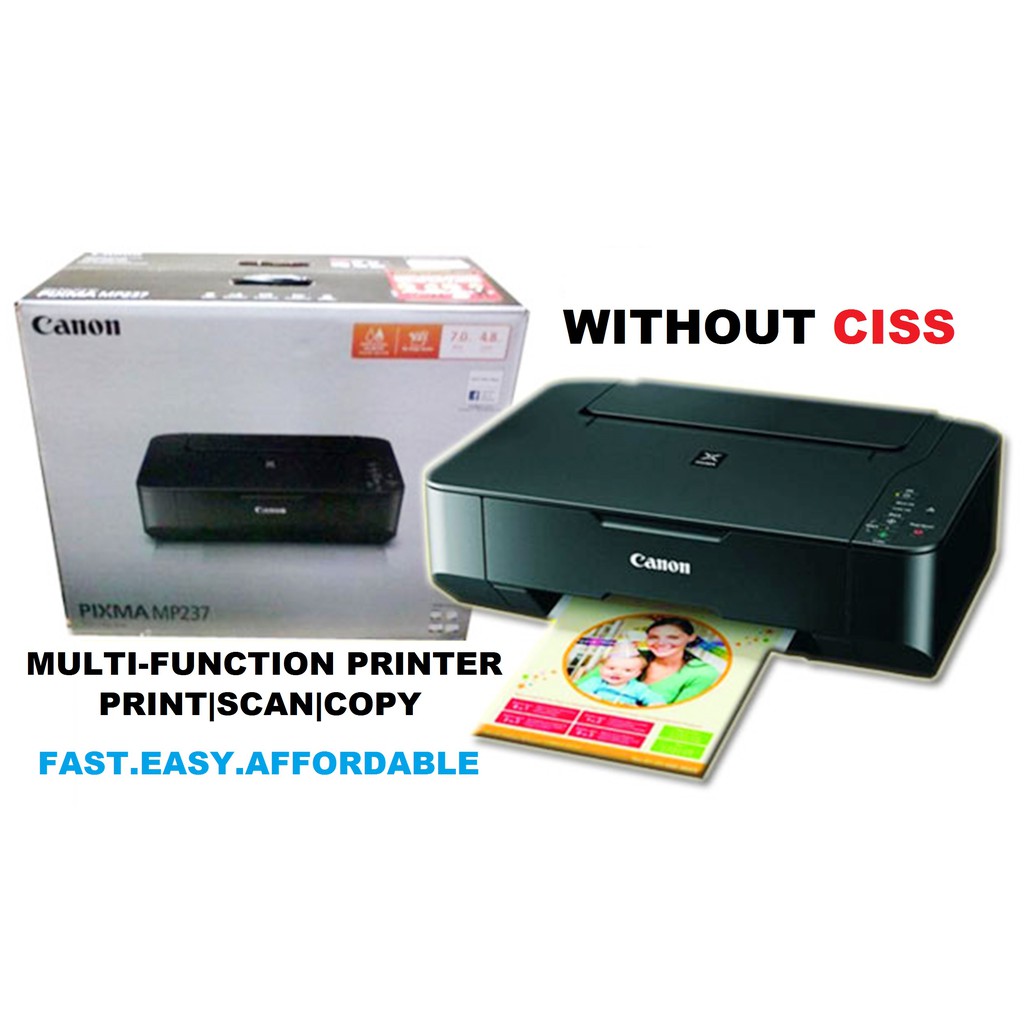 Brand New Canon Pixma MP237 Printer w NO INK Cartridge screw | Shopee Philippines