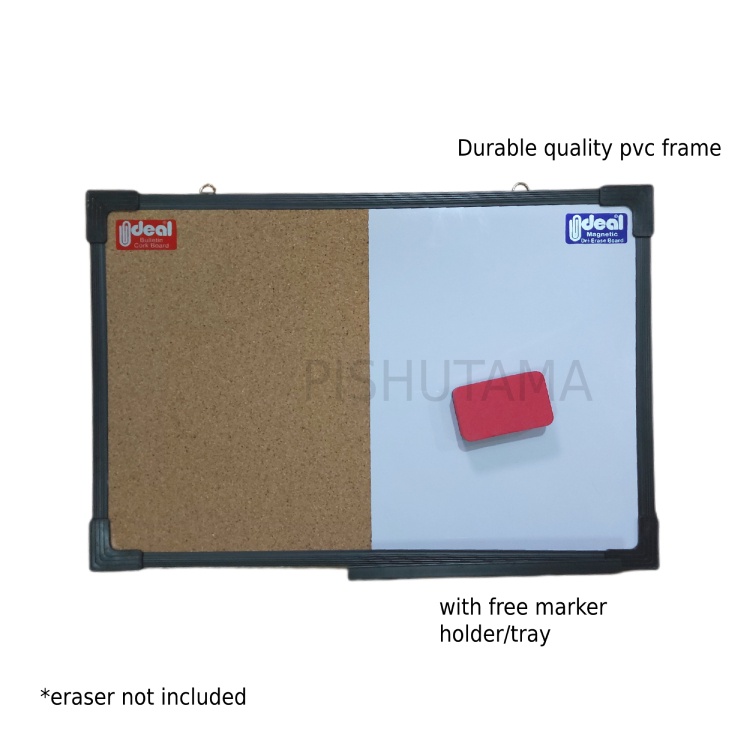 18 X 24 inches Combination board ( Whiteboard + Corkboard/bulletin ) 45 cm x 60 cm