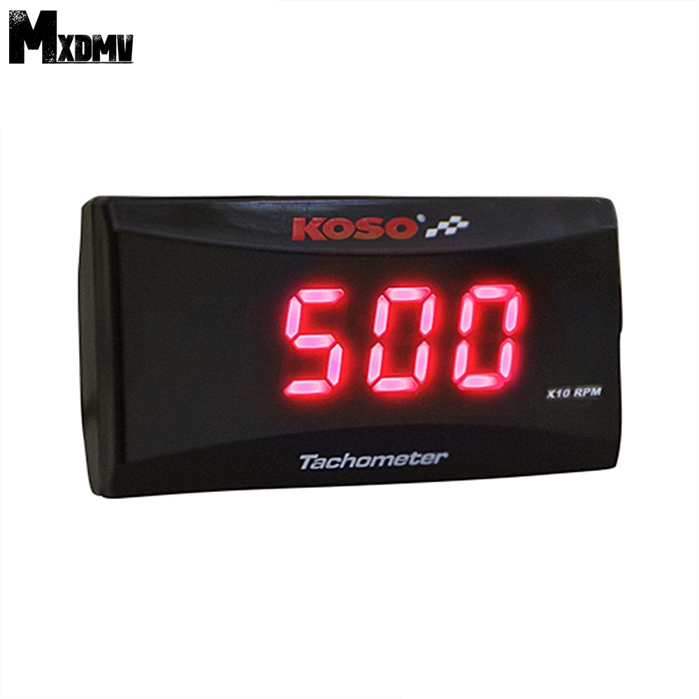 koSo mini tachometer digital square lcd display engine tach hour meter tachometer gauge racing