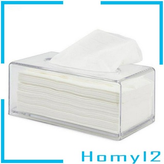 [HOMYL2] Clear Acrylic Tissue Box Napkin Holder Paper Case Cover Home Dining Decor #2