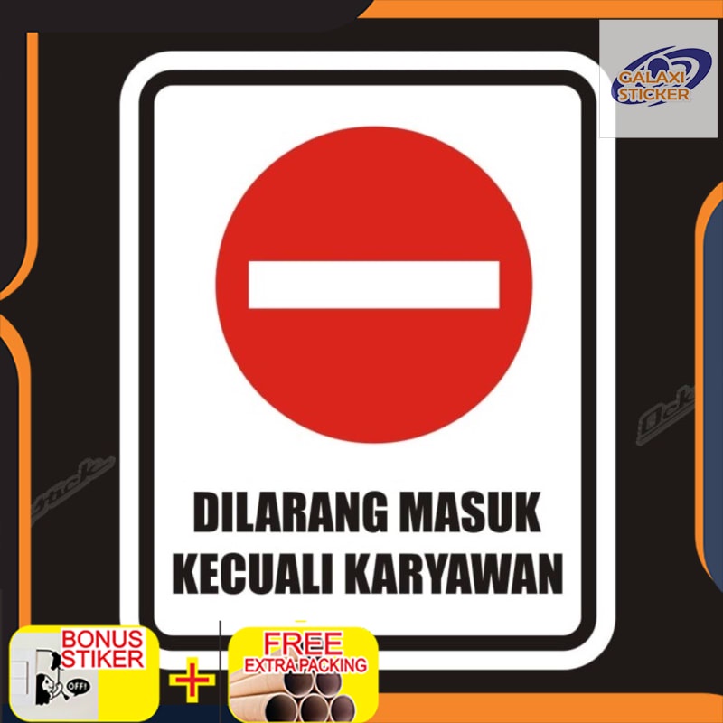 Cutting sticker Before Enter Employee Elegant rambu Stickers | Shopee ...