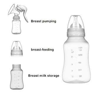 Manual Silicone Breast Pump Feeding Milk Bottles Breasts Pumps Bottle Sucking For Mom #2