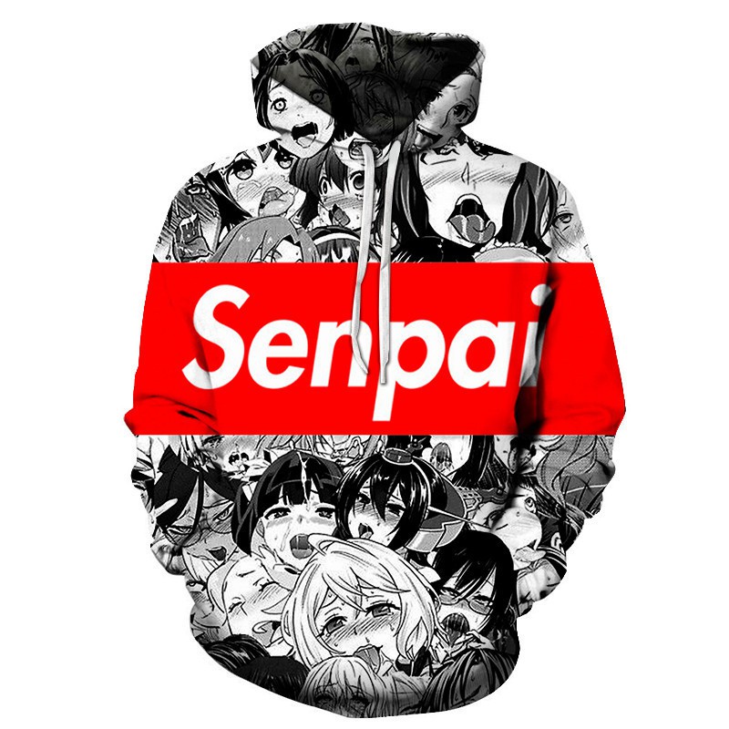 Senpai Ahegao Hentai Jacket Unisex 3d Long Sleeve Hoodie Unisex Japanese Anime Sweatshirt Shopee Philippines