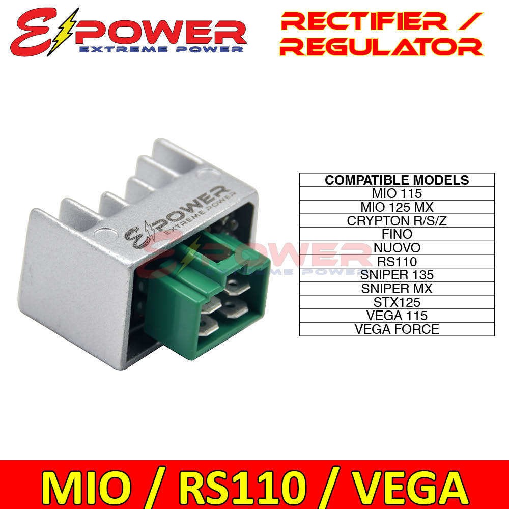 E-POWER MIO SOUL, MIO SPORTY, RS110, VEGA115, MIO 125 MX, STX12 Rectifier /  Regulator | Shopee Philippines
