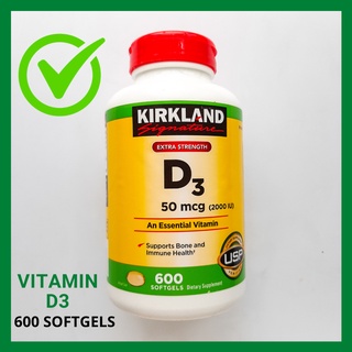 Kirkland Vitamin D3 50 mcg 2000 IU Kirkland Multivitamin Vitamin D 600 Softgels Immune Booster