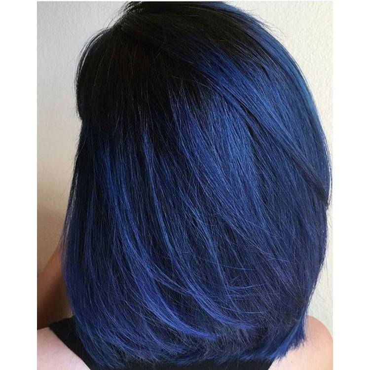 short dark blue hair