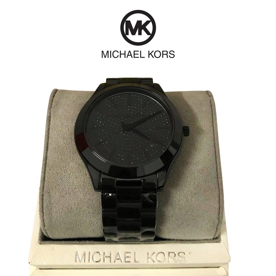 michael kors black on black watch