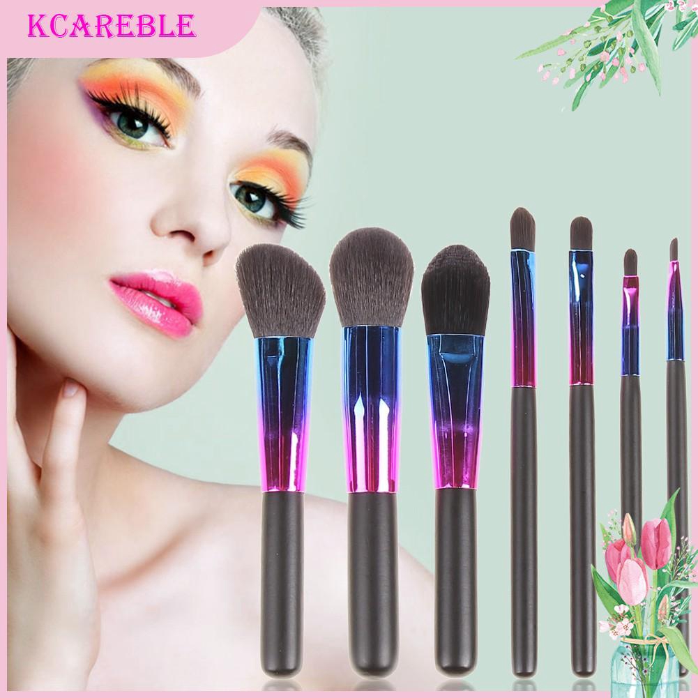 colorful makeup brushes