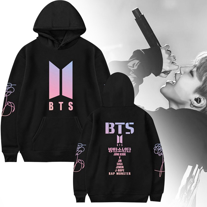 bts love yourself tour zip up hoodie