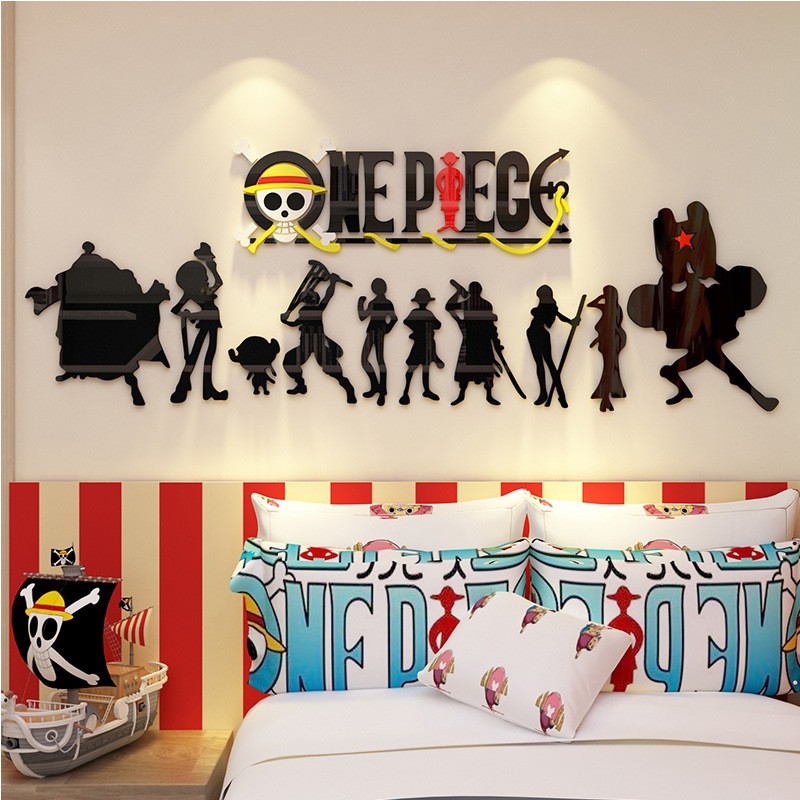 One Piece 3d Wall Sticker Living Room Bedroom Diy Sticker Shopee Philippines