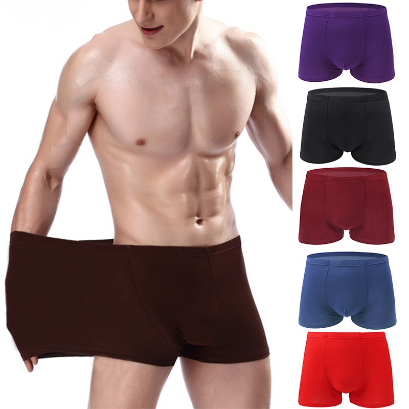 Men Underwear Briefs Big size Soft Comfortable Elastic Modal Boxers ...