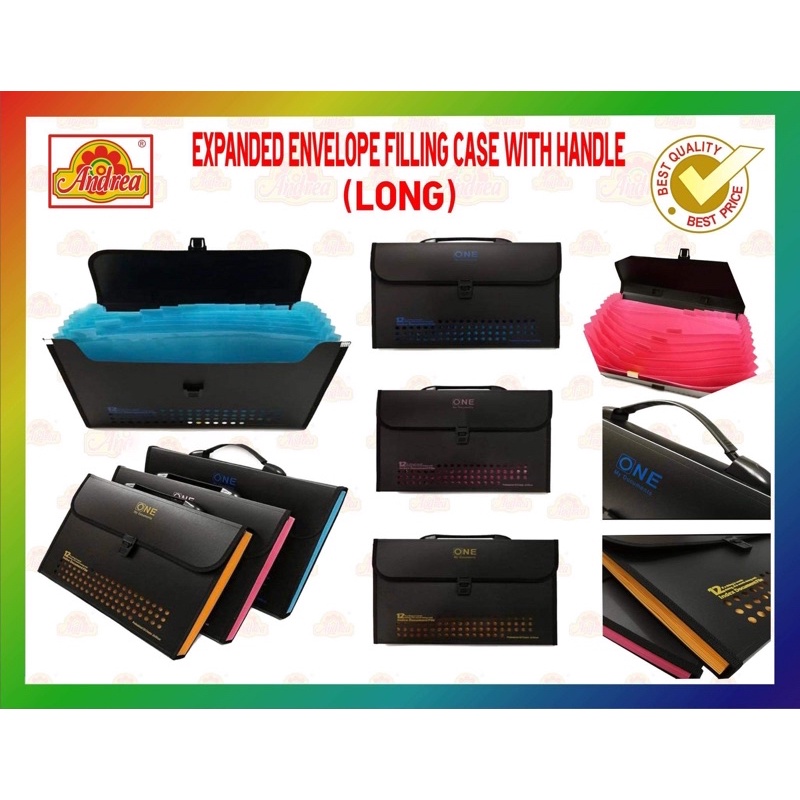 Expanded Envelope Filling Case W/ Handle Andrea Shopee Philippines