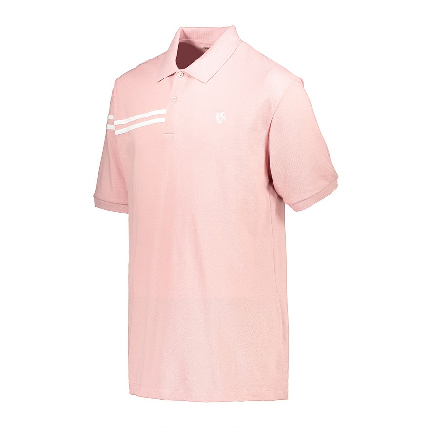 peach color polo shirt