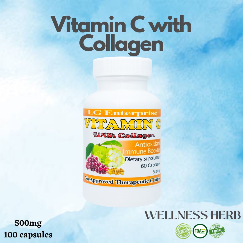 Vitamin C with Collagen Improves skin healthDetoxifies the body