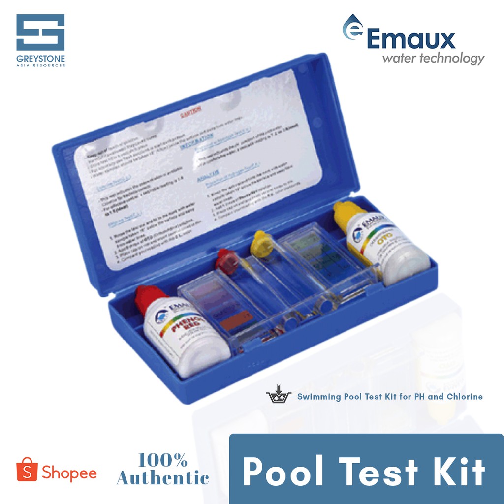 Emaux 2 in 1 Swimming Pool Test Kit for pH and Chlorine Shopee