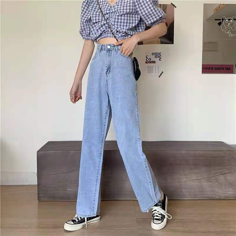 BlackPink Wide Leg Jeans Mom Jeans High Waist TikTok Outfit Dance Pants ...