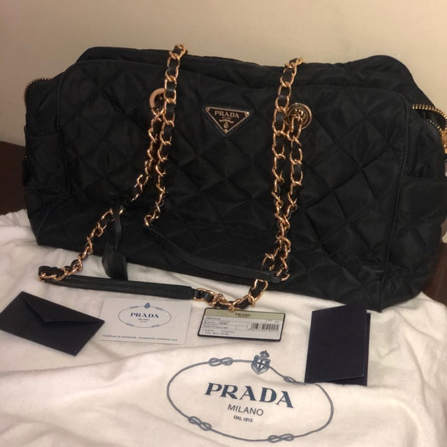 prada nylon quilted bag