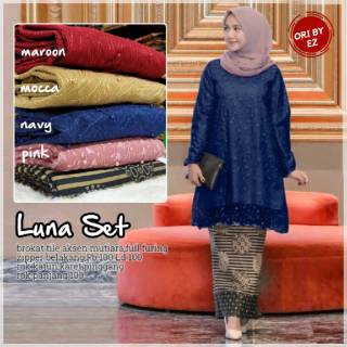 Brukat Tile Luna Batik Javanese Blouse Suit Set Shopee Brukat Tile Luna Batik Javanese Blouse Suit Set Shopee