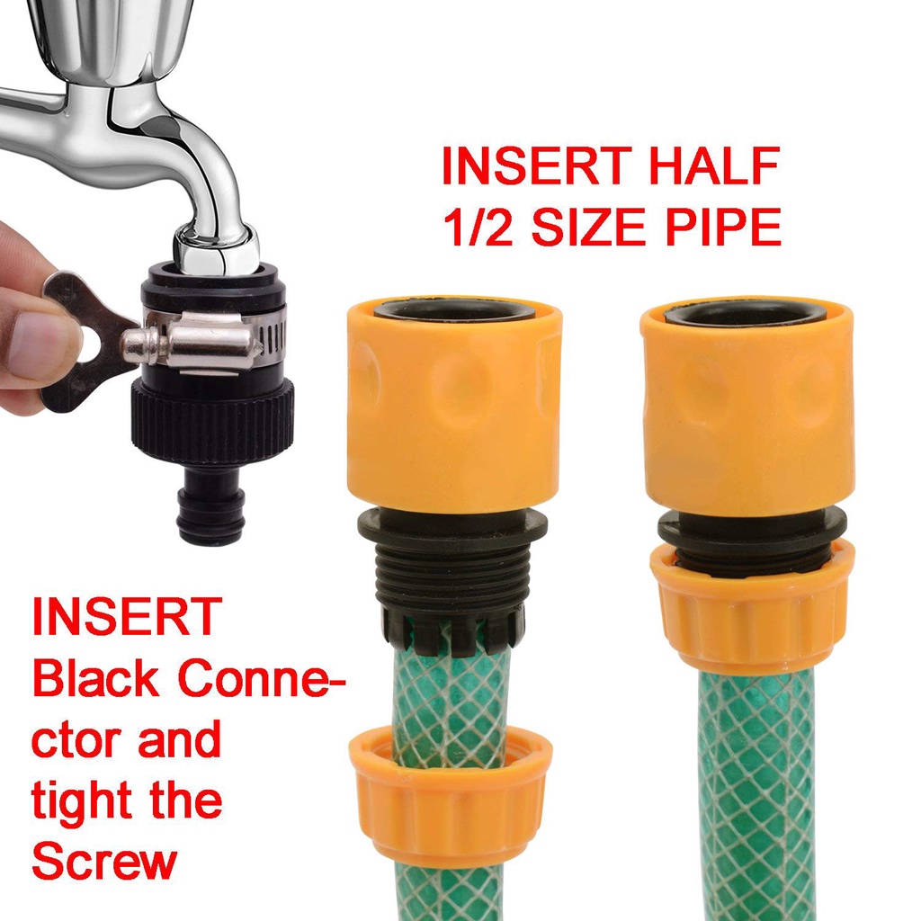 1/2'' Coupling Hose Connector Gadening Hose Repair Connector Plastic