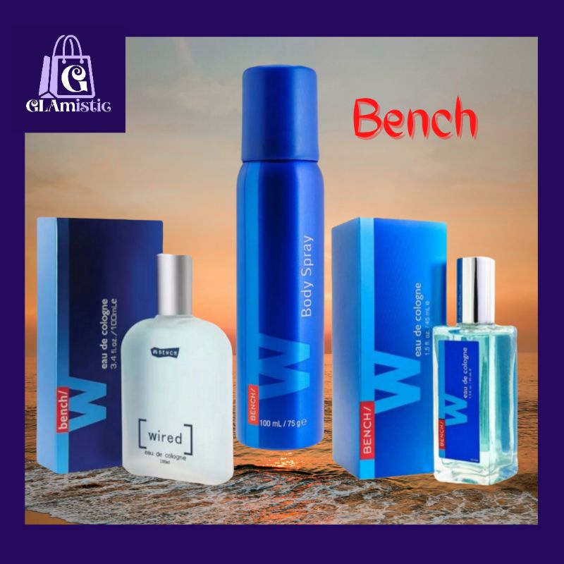 Bench Wired for Men Eau De Cologne 100ml with free bench paper bag