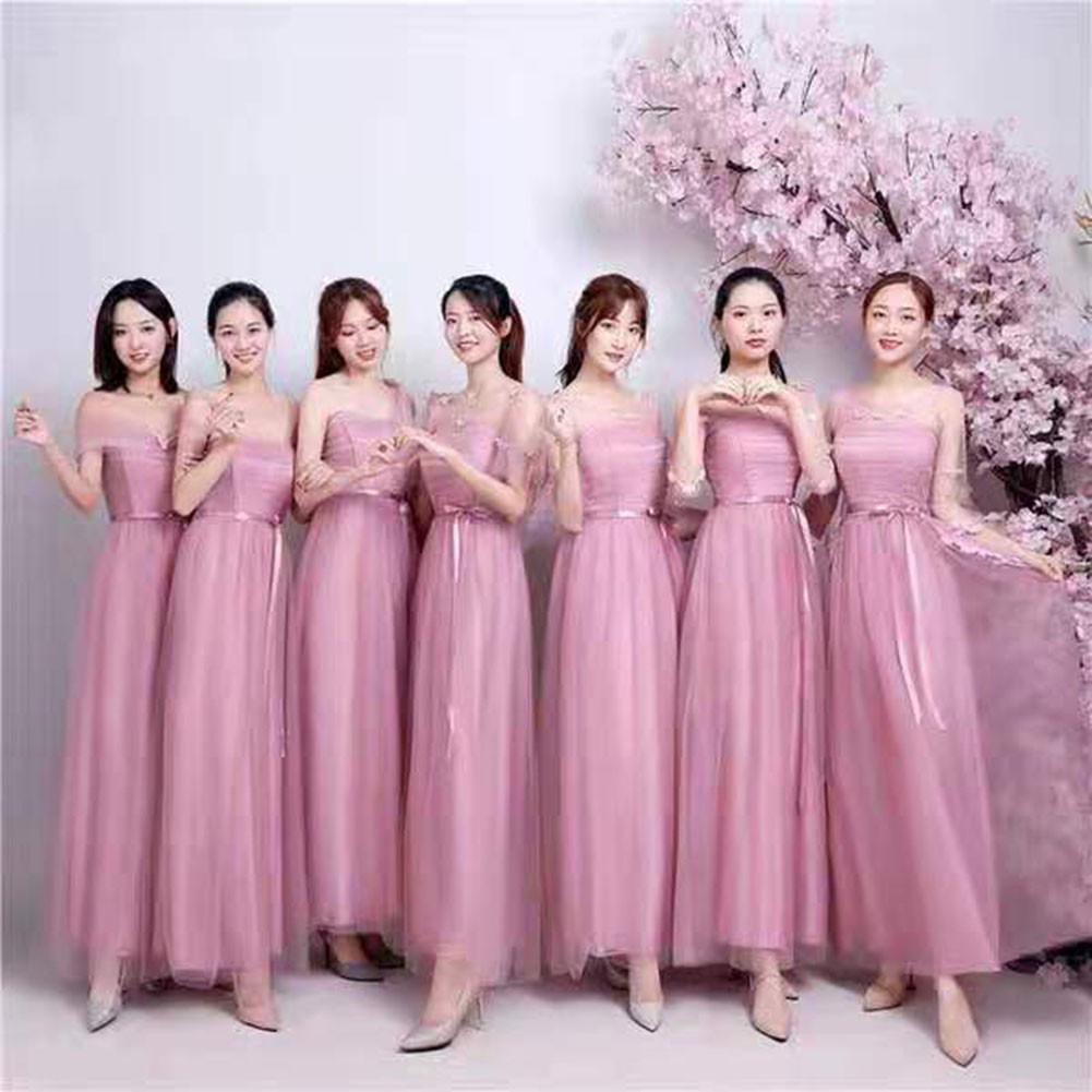 pink bridesmaid gown